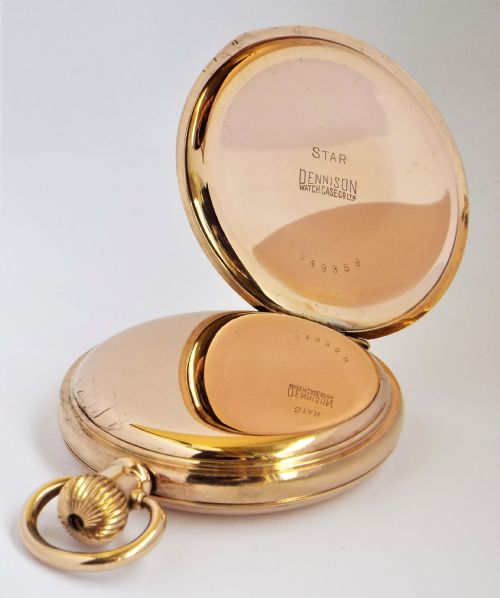 fig 2. Antique 1930s Vertex full hunter pocket watch.