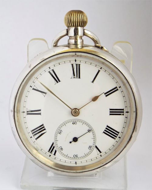Antique Silver Phoenix Indestructible Pocket Watch.