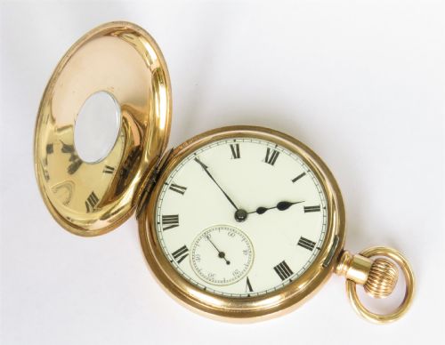fig 2. Antique Rockford half hunter pocket watch,1902