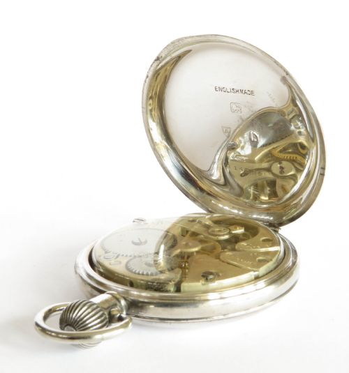 fig 2. Silver half hunter pocket watch, James Walker