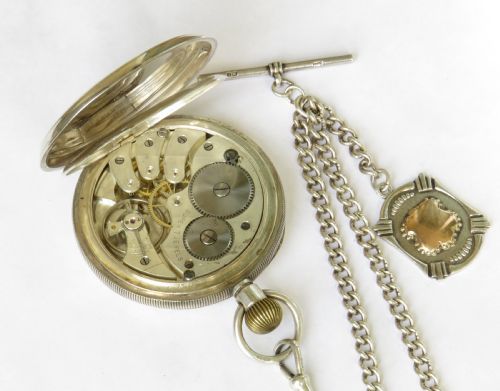 fig 2. Antique silver Buren pocket watch, c1924