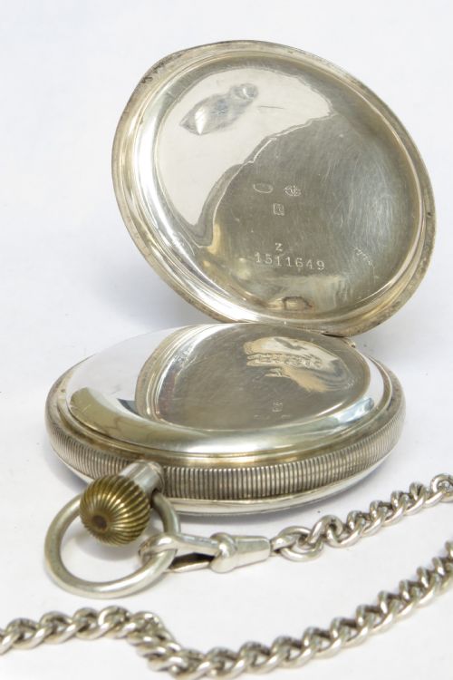 fig 3. Antique silver Buren pocket watch, c1924