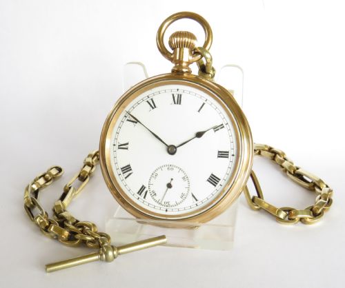 Antique 1920s Lonville Pocket Watch and Chain