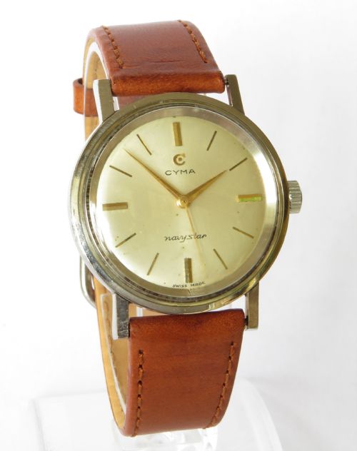fig 1. Gents 1950s Cyma Navystar wristwatch