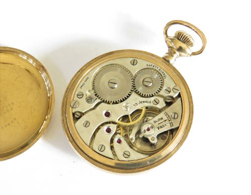 fig 2. Antique gold filled pocket watch and chain