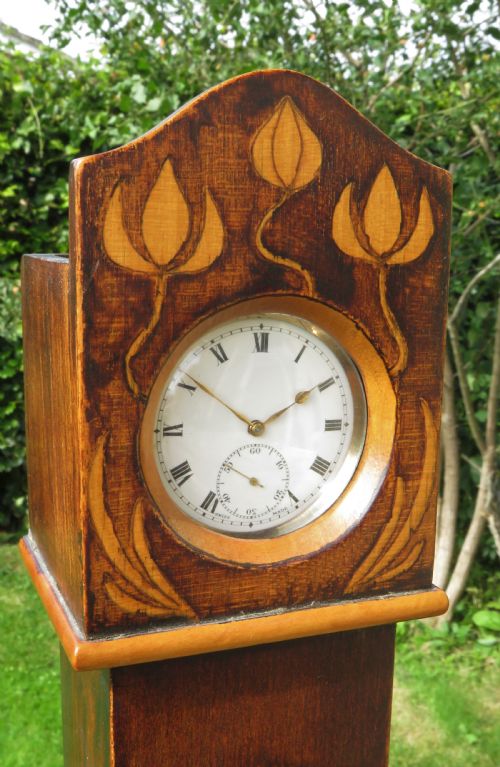 fig 1. Art Nouveau pocket watch holder with watch