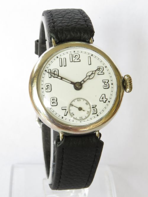 fig 1. Gents WW1 silver Dominex wrist watch