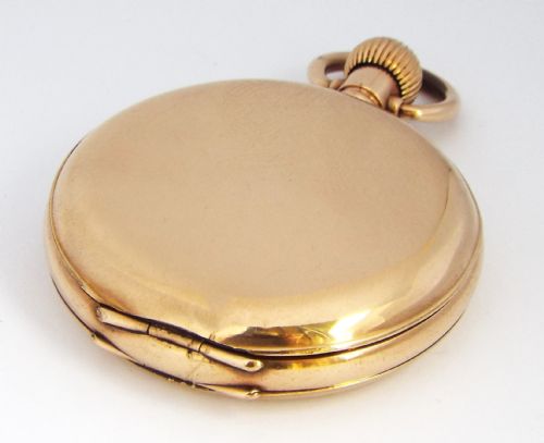 fig 1. Antique 1912 Waltham full hunter pocket watch.