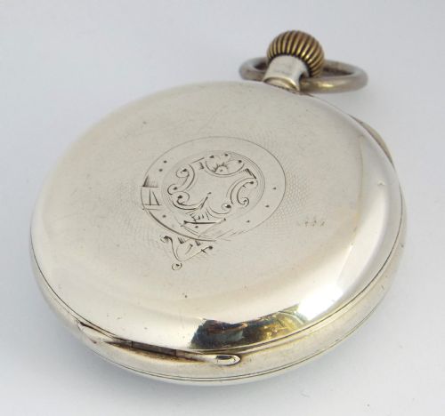 fig 1. Antique English silver J.B.Yabsley, London pocket watch, 1891.