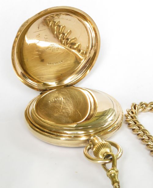 fig 1. Antique Thomas Russell pocket watch and chain