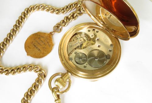 fig 2. Antique Thomas Russell pocket watch and chain