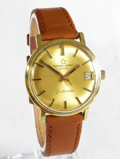 fig 1. Gents Eterna-Matic automatic wrist watch, 1968