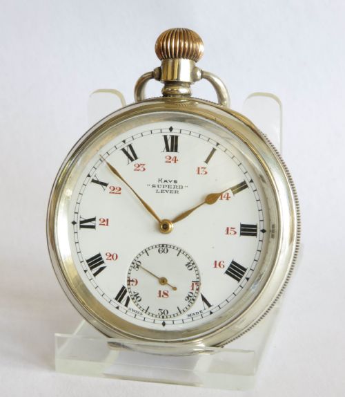 Antique Silver Kays “Superb” Pocket Watch, 1919