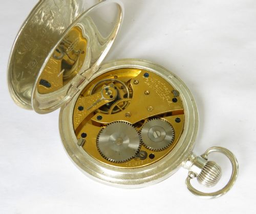 fig 3. Antique silver Waltham hunter pocket watch, Speedwell Cycling Club