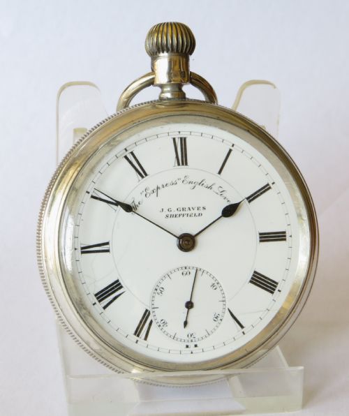fig 1. The “Express” English Lever pocket watch by J G Graves of Sheffield