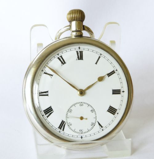 fig 1. Antique silver Moeris pocket watch,1932