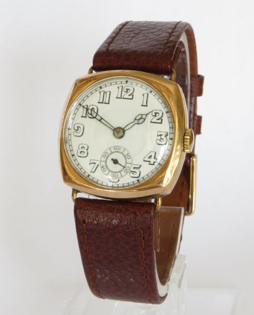 Gents 9ct Gold Pulman Wrist Watch, 1936