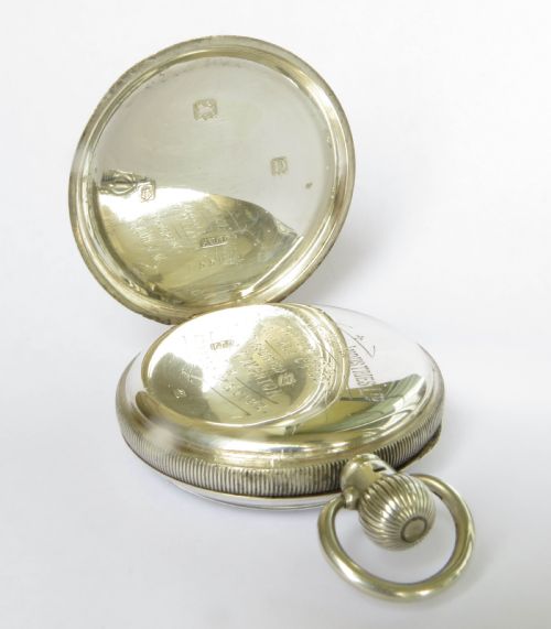 fig 2. Antique silver James Wadsworth pocket watch