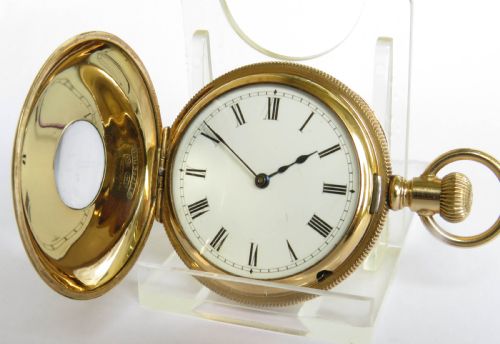 fig 2. Small antique hunter pocket watch, Seth Thomas