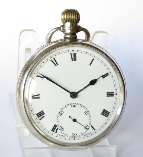 fig 1. 1937 silver Revue pocket watch