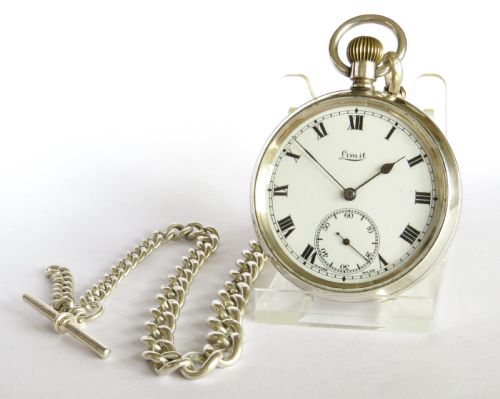 Antique Silver Limit Pocket Watch and Chain