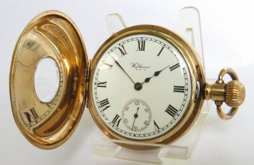 fig 2. Antique Waltham Bartlett half hunter pocket watch, 1931