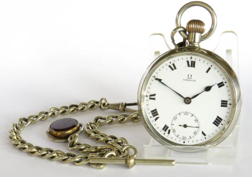Antique Omega Pocket Watch and Chain