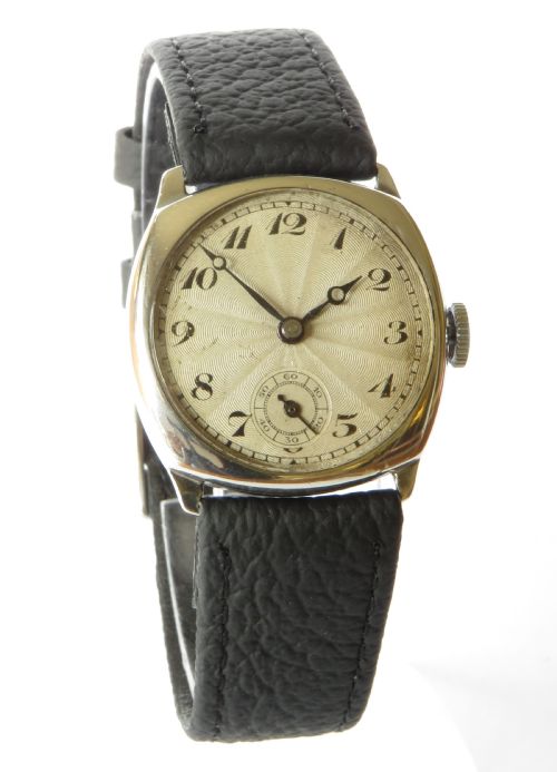 fig 1. Gents silver Rotary wrist watch, 1928