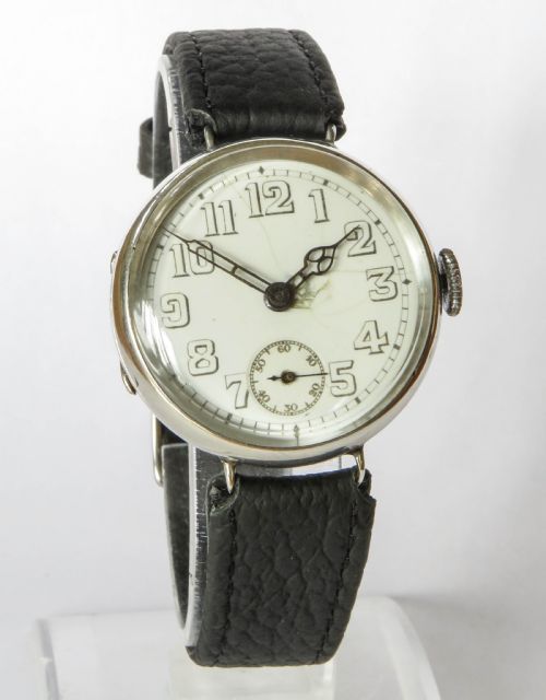 fig 1. Gents silver WW1 Marconi trench watch, 1917