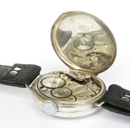 fig 3. Gents silver WW1 Marconi trench watch, 1917