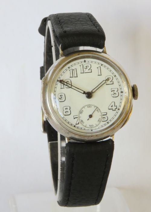 fig 1. Gents antique silver Switana wrist watch