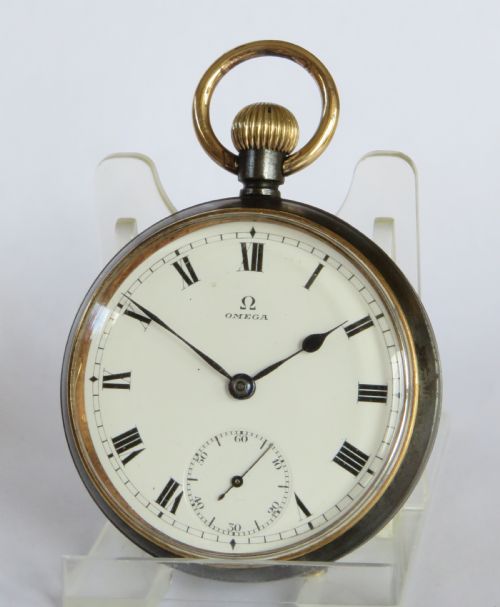 Antique Gun Metal Omega Pocket Watch, 1912
