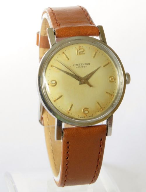 fig 1. Gents 1960s J W Benson wrist watch