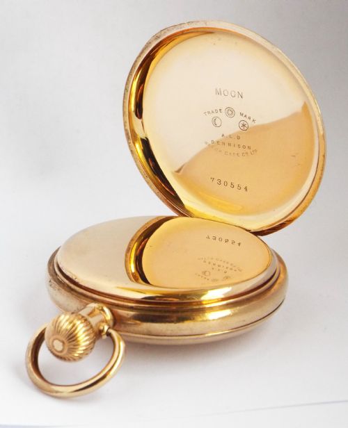 fig 3. A vintage 1920s Swiss half hunter pocket watch.