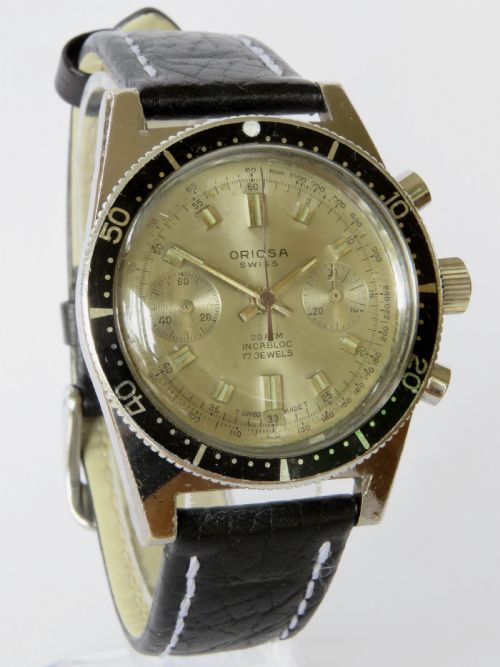 fig 1. Gents 1960s Oriosa Diver’s Chronograph Wrist Watch
