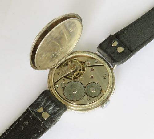 fig 3. Gents silver WW1 Cyma Chronometre wrist watch