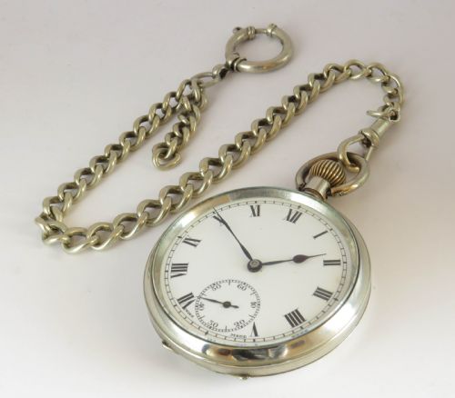 fig 1. Antique Koh-I-Noor pocket watch with chain