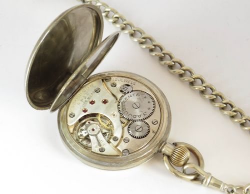 fig 2. Antique Koh-I-Noor pocket watch with chain