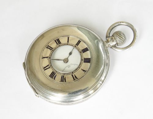 Antique Silver Dreadnought Pocket Watch by Leal Chatelain & Cie