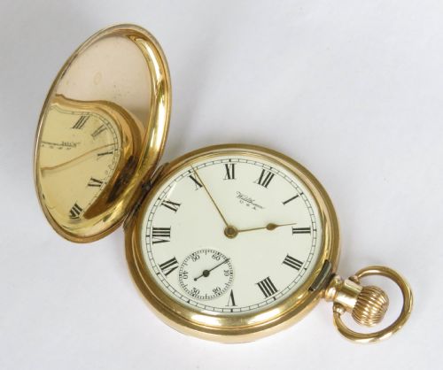 fig 1. Waltham Traveler full hunter pocket watch, 1908