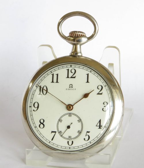 Antique Silver Omega Pocket Watch, 1902