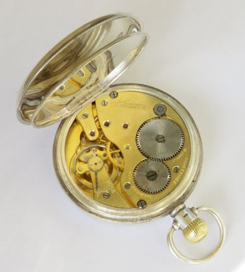 1937 SILVER EVERITE POCKET WATCH FROM H SAMUEL - ADDITIONAL PHOTO 2