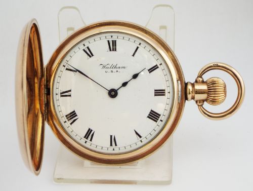 fig 1. Waltham half hunter pocket watch, 1921.