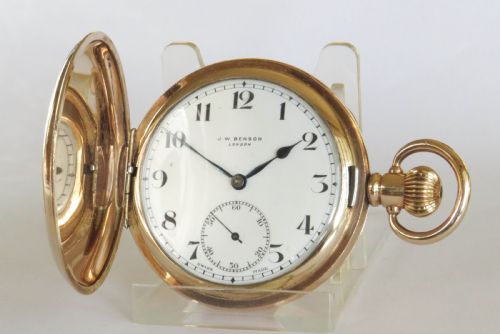 Antique Cyma Hunter Pocket Watch for J W Benson.
