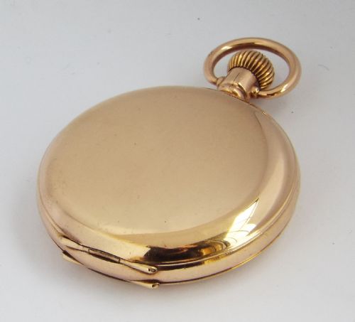 fig 1. Antique Cyma hunter pocket watch for J W Benson.