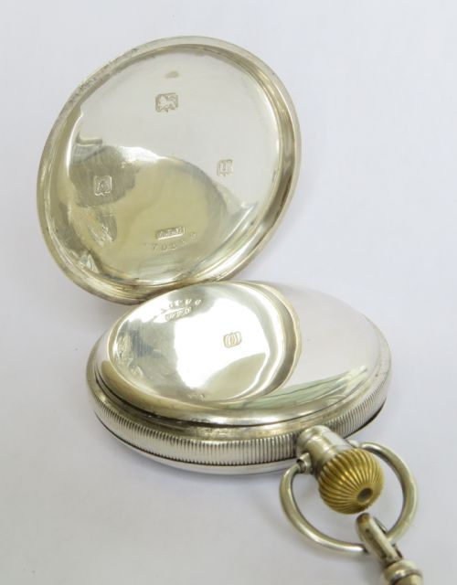 fig 2. Antique silver Syren pocket watch & albert