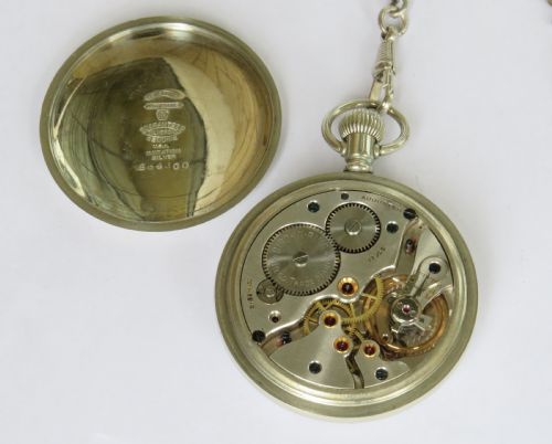 fig 2. Antique Hefik ‘Bird in Ring’ pocket watch & chain
