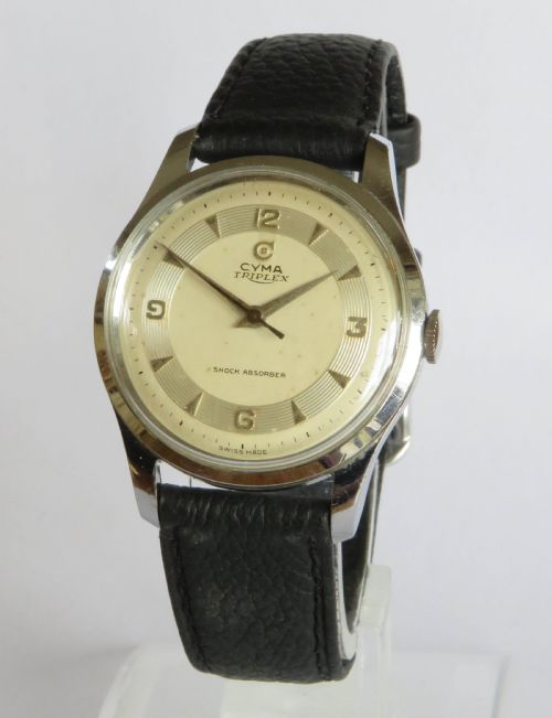 Gents 1950s Cyma Triplex Wristwatch