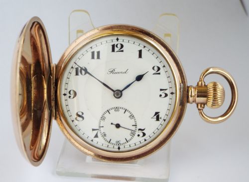 1930s Record Full Hunter Pocket Watch.