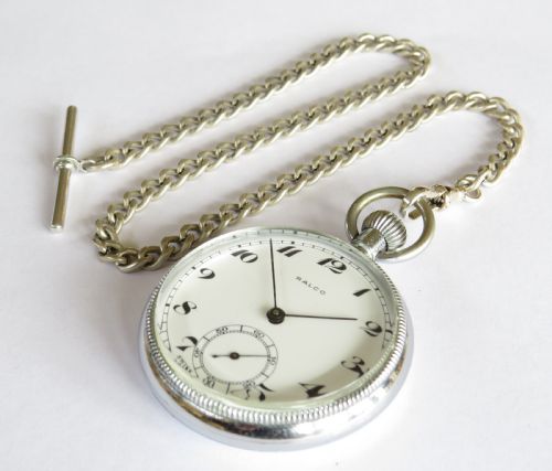 fig 1. Pocket Watch : 1930s Ralco pocket watch and chain